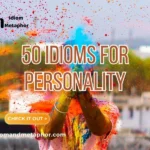 Idioms For Personality